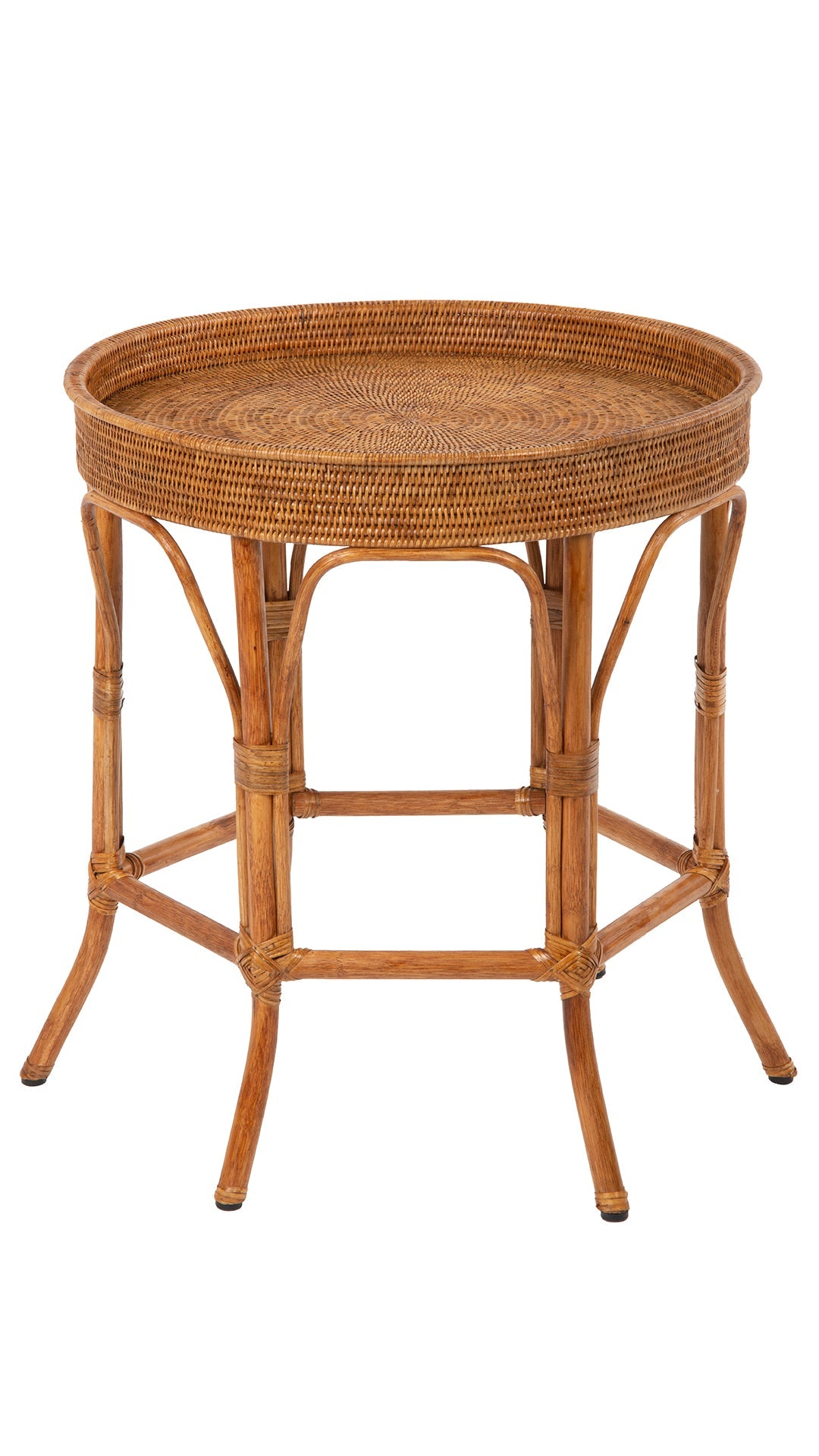 La Jolla Rattan Round Side Table - product view 1