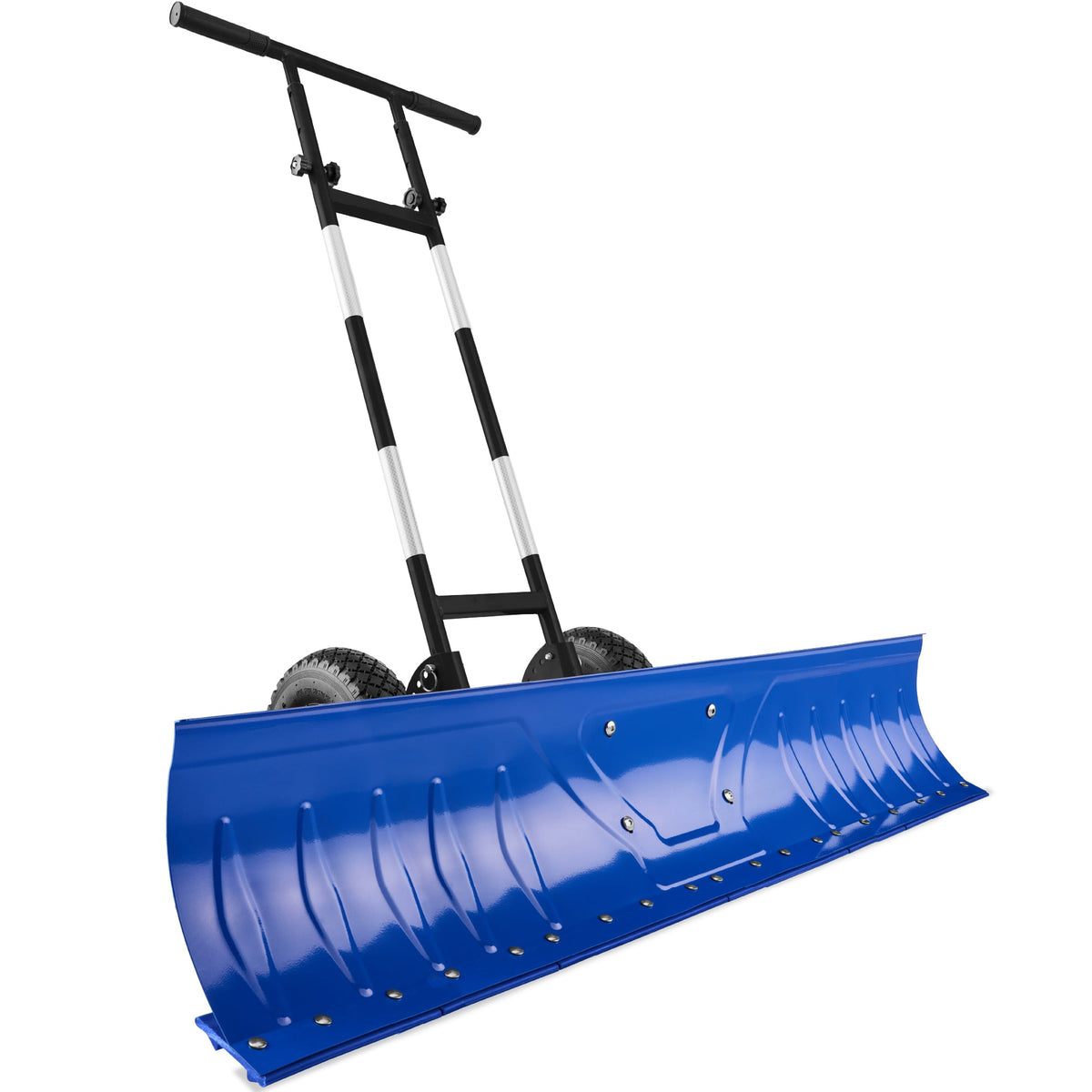2-Wheel Snow Pusher w/ Adjustable Handle, Reflective Tape - 48in - product view 1
