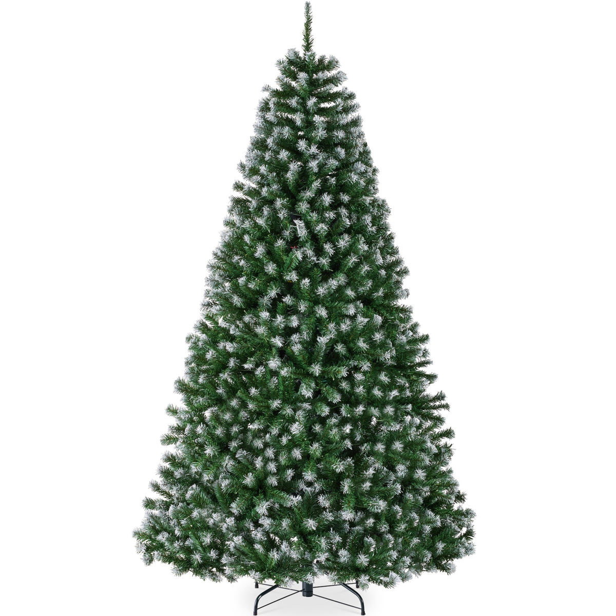 Unlit Frosted Artificial Green Spruce Christmas Tree, w/Easy Assembly - product view 1