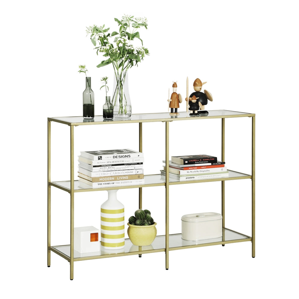 Modern Design Golden Glass Console Sofa Table - product view 1