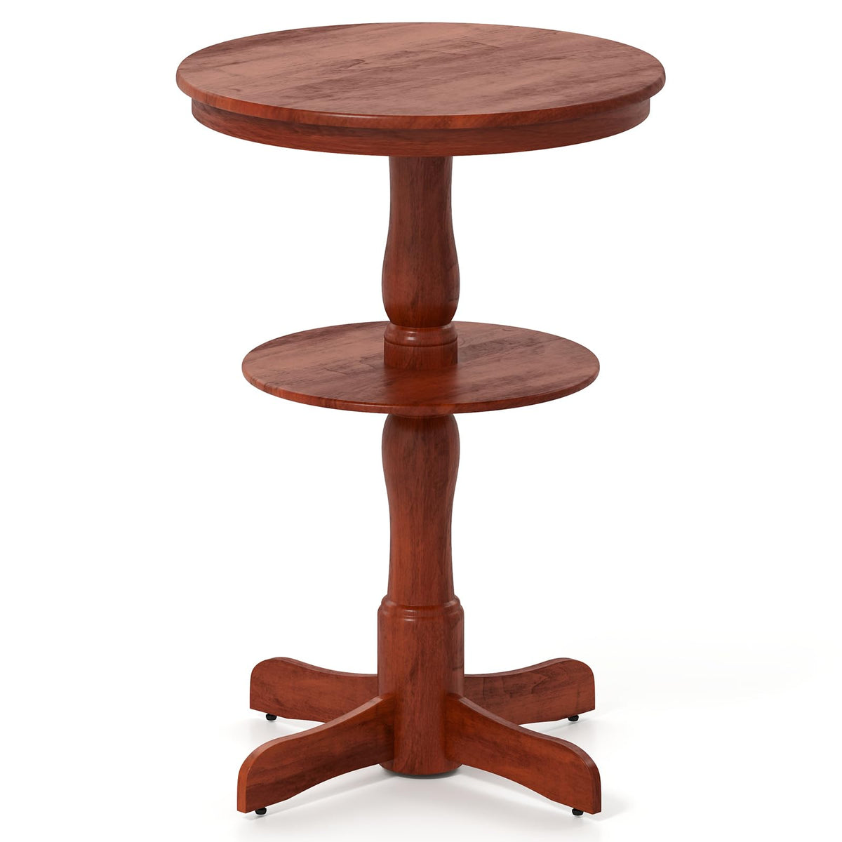 2 Tier Tall Round Dining Table with Pedestal Base - product view 1