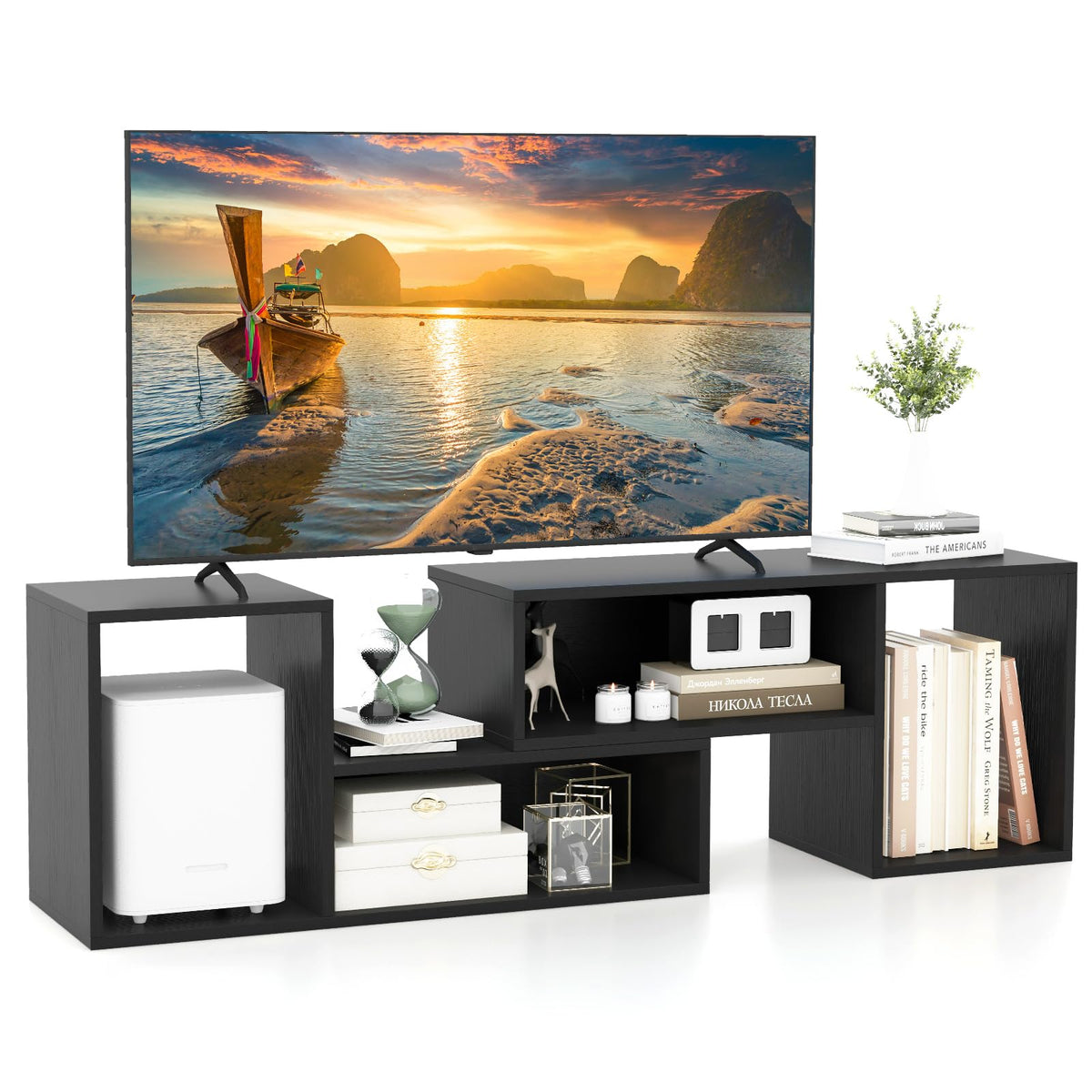 Bookshelf TV Stand for TVs up to 55" - product view 1
