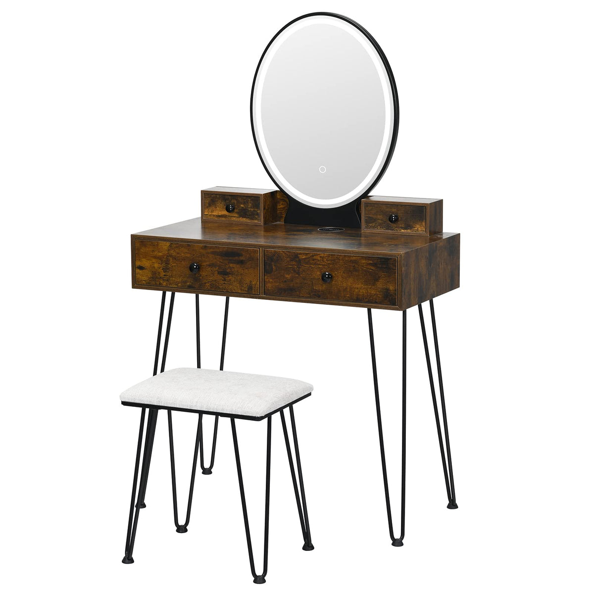 CHARMAID Vanity Set with Lighted Mirror - product view 1