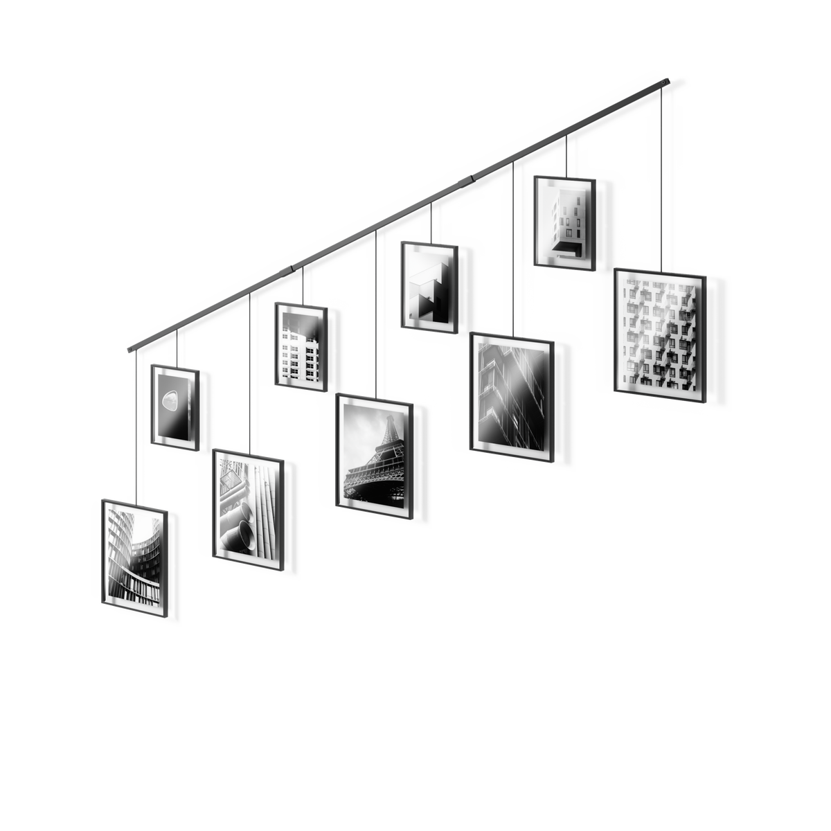 Exhibit Wall Picture Frames, Set of 9 - product view 1
