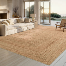 Faux Cashmere Print Jute-Look Area Rug - product view 3