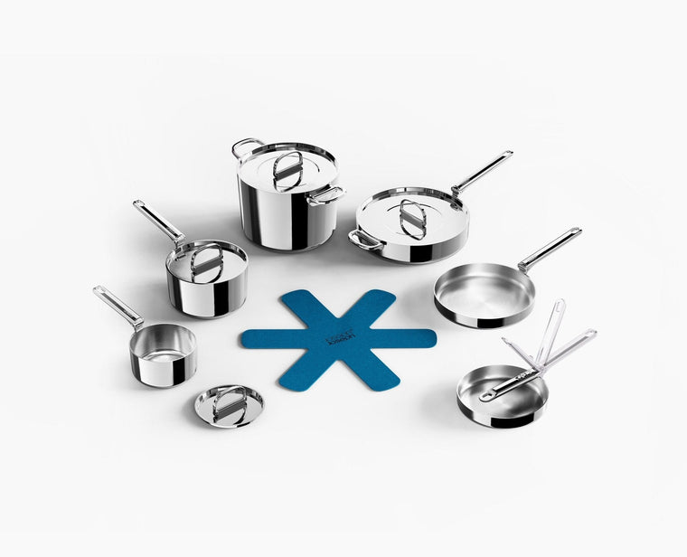 Space Steel Folding Handle 10-Piece Cookware Set - product view 1