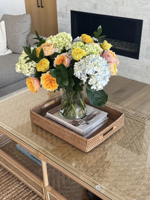 Loma Rectangular Rattan Serving Tray - product view 5