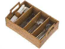 La Jolla Rattan Flatware Tray - product view 3