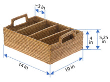 La Jolla Rattan Flatware Tray - product view 4
