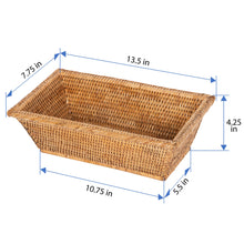 La Jolla Multipurpose Countertop and Shelf Storage Basket, Honey-Brown - product view 4