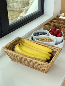 La Jolla Multipurpose Countertop and Shelf Storage Basket, Honey-Brown - product view 2