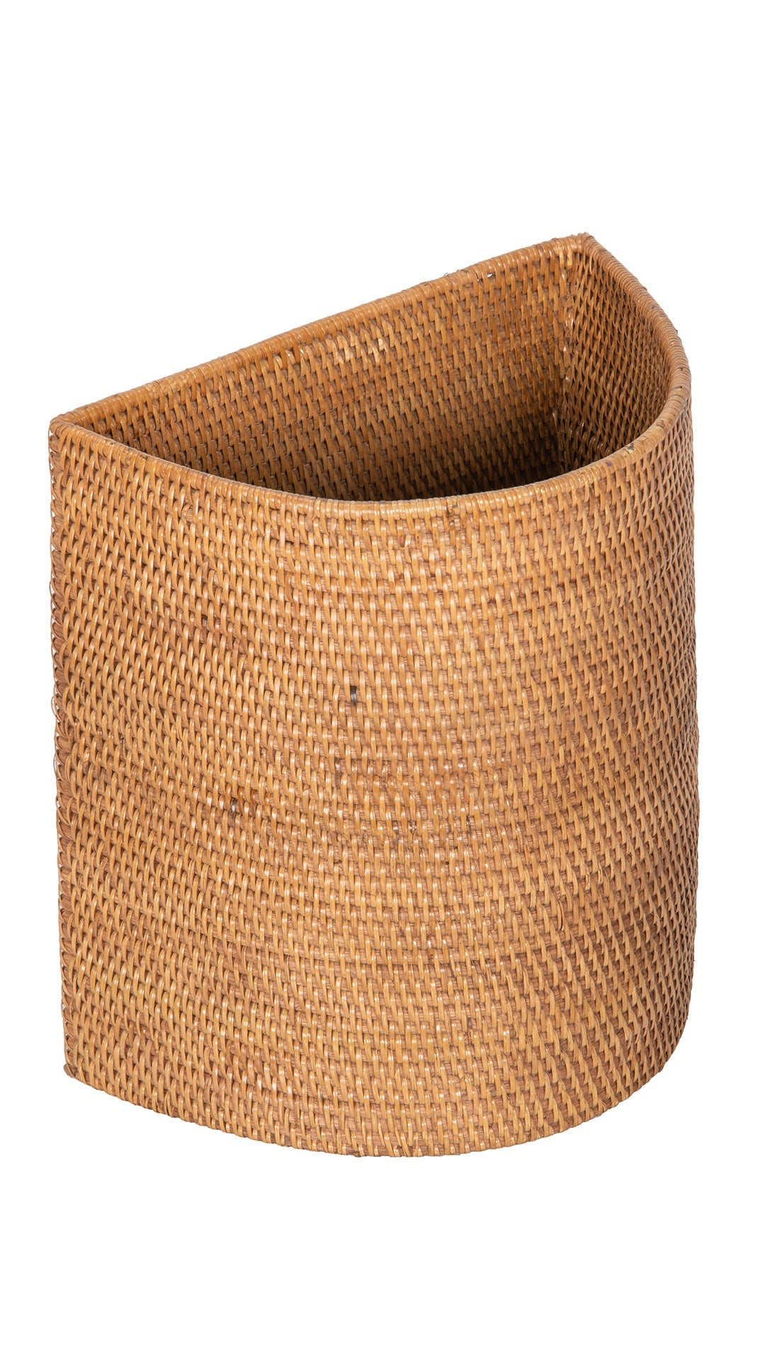 Loma Half-Moon Rattan Waste Basket - product view 1