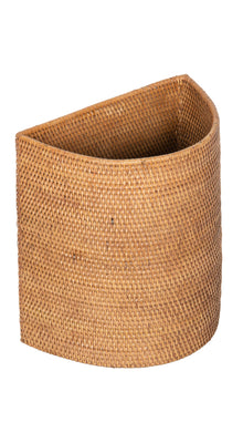 Loma Half-Moon Rattan Waste Basket - product view 1