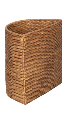 Loma Half-Moon Rattan Waste Basket - product view 3