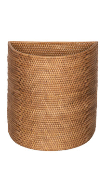 Loma Half-Moon Rattan Waste Basket - product view 5
