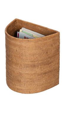 Loma Half-Moon Rattan Waste Basket - product view 7