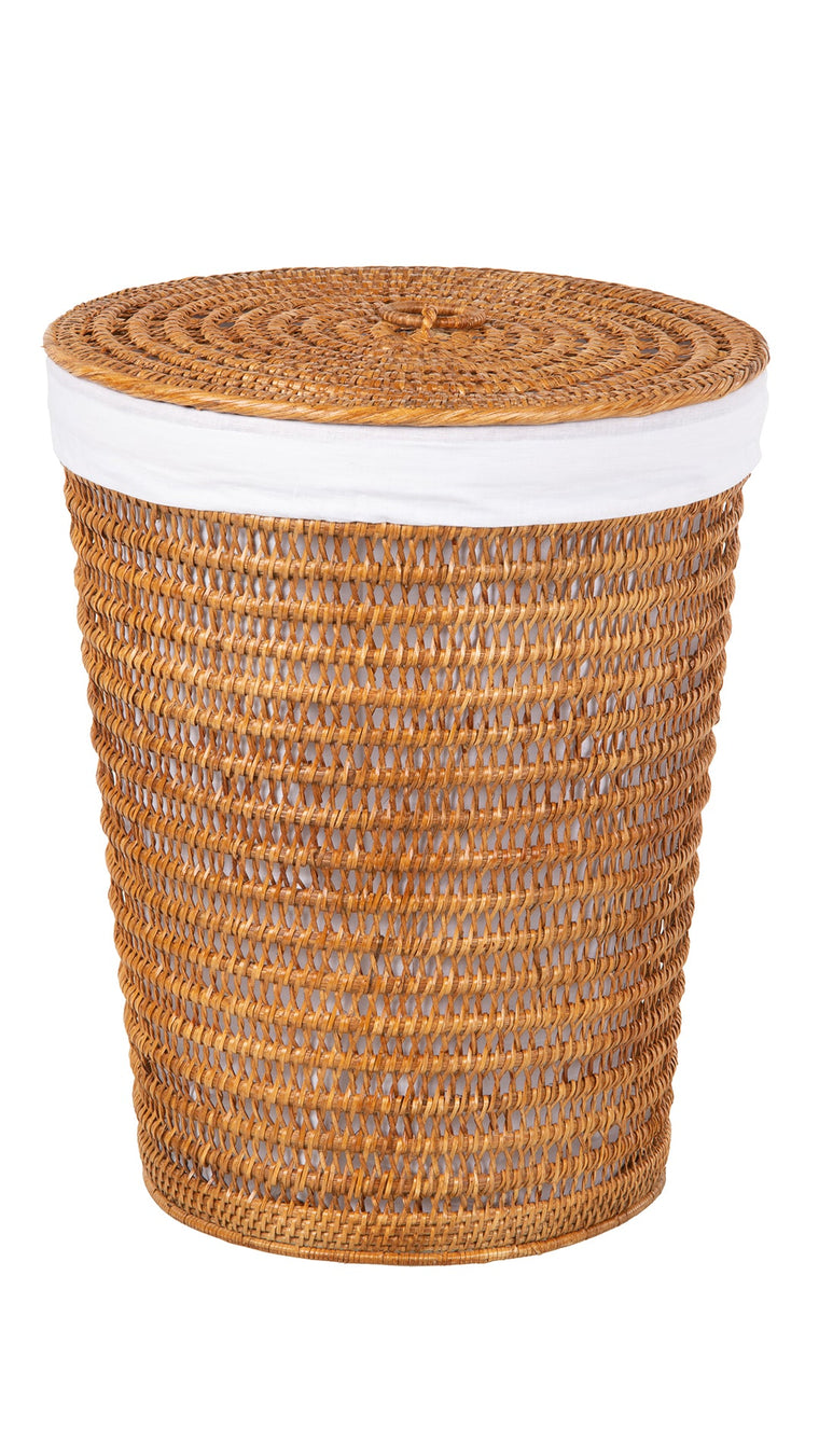 Cambria Rattan Laundry Mesh Hamper with Liner - product view 1