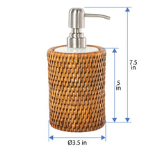 La Jolla Rattan Liquid Soap Dispenser - product view 4