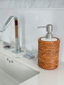 La Jolla Rattan Liquid Soap Dispenser - product view 2