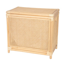Rectangular Rattan Cane Clothes Hamper and Laundry Basket with Removable Liner & Lid, 2 Loads - product view 1