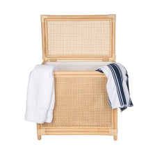Rectangular Rattan Cane Clothes Hamper and Laundry Basket with Removable Liner & Lid, 2 Loads - product view 7