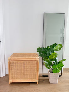 Rectangular Rattan Cane Clothes Hamper and Laundry Basket with Removable Liner & Lid, 2 Loads - product view 2