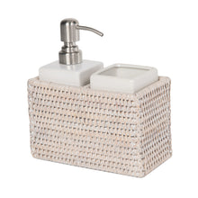 La Jolla Rattan Soap Dispenser and Tumbler and Tootbrush Holder Set - product view 8