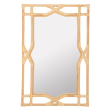 Rectangular Rattan Decorative Chippendale Wall Mirror - product view 1