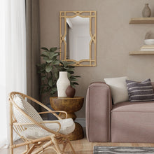 Rectangular Rattan Decorative Chippendale Wall Mirror - product view 2