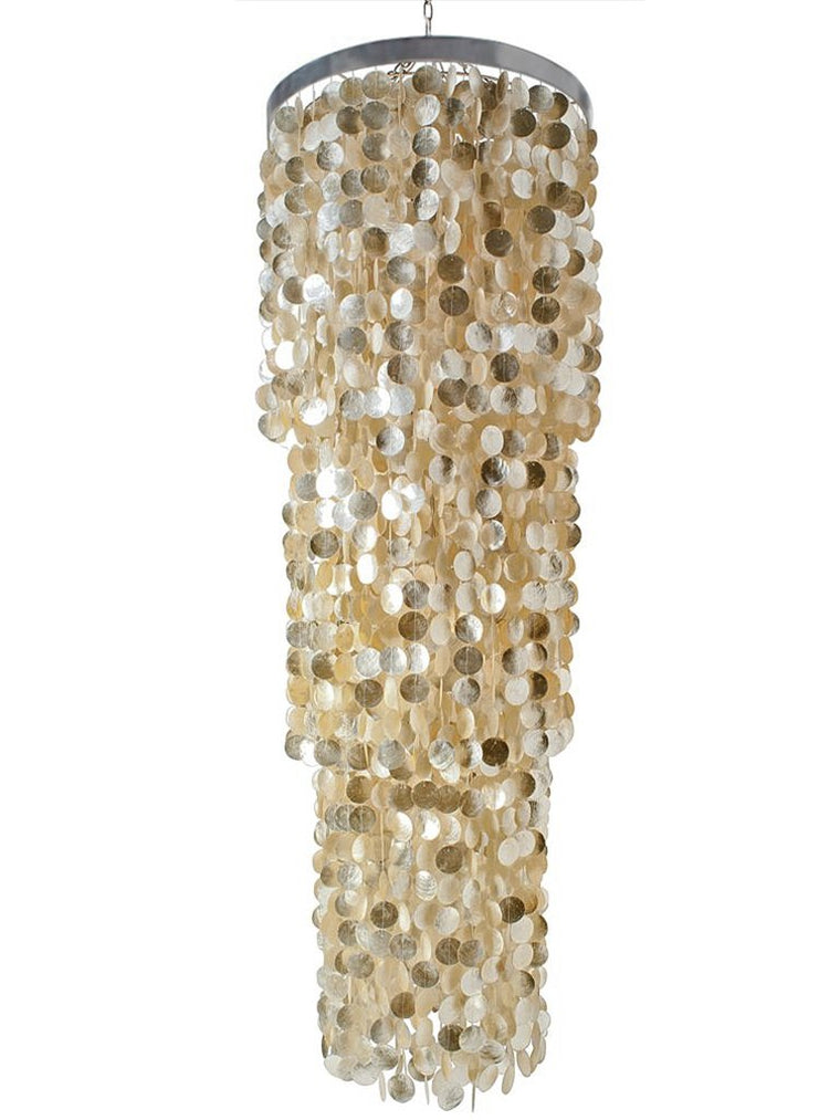 Round King Size Chandelier with Round Capiz - product view 1