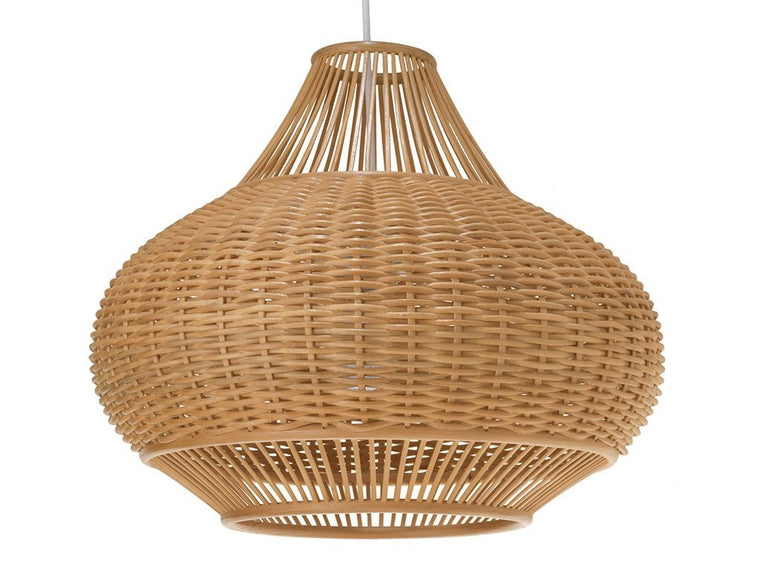 Wicker Pear-Shaped Pendant Lamp - product view 1