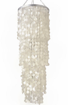 Round King Size Chandelier with Round Capiz - product view 8