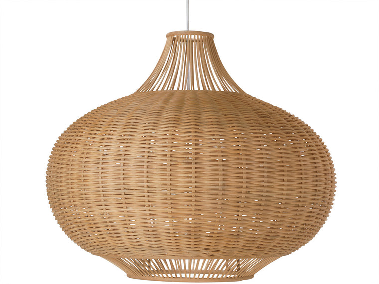 Wicker Pear-Shaped Pendant Lamp, Extra Large - product view 1