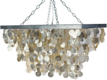 Rectangular Capiz Seashell Rain Drop Pendant Lamp - product view 1