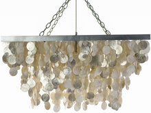 Rectangular Capiz Seashell Rain Drop Pendant Lamp - product view 5