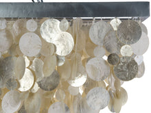 Rectangular Capiz Seashell Rain Drop Pendant Lamp - product view 3