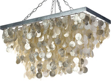 Rectangular Capiz Seashell Rain Drop Pendant Lamp - product view 7