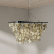 Rectangular Capiz Seashell Rain Drop Pendant Lamp - product view 6