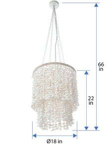 Drum Clamrose Seashell Pendant Lamp - product view 4