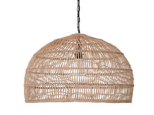 Luhu Open Weave Cane Rib Dome Pendant Lamp, Natural - product view 1