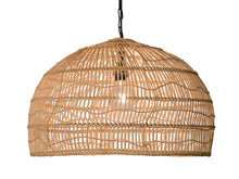 Luhu Open Weave Cane Rib Dome Pendant Lamp, Natural - product view 2
