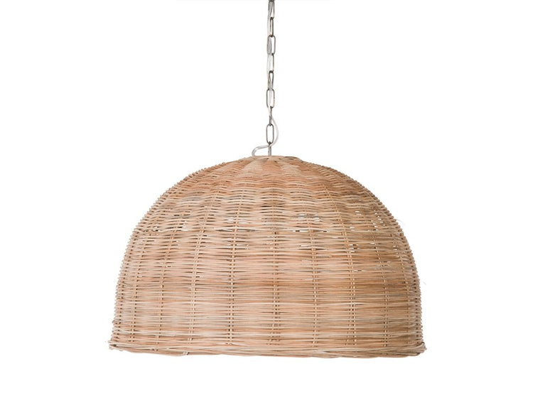 Panay Wicker Dome Pendant Lamp. Natural - product view 1