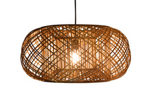 Bamboo Crisscross Pendant Lamp, Rustic Brown - product view 3