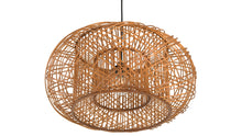 Bamboo Crisscross Pendant Lamp, Rustic Brown - product view 5