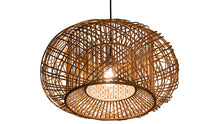 Bamboo Crisscross Pendant Lamp, Rustic Brown - product view 6
