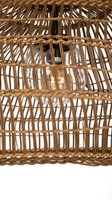 Luhu Open Weave All Weather Cane Rib Outdoor Dome Pendant Lamp - product view 5