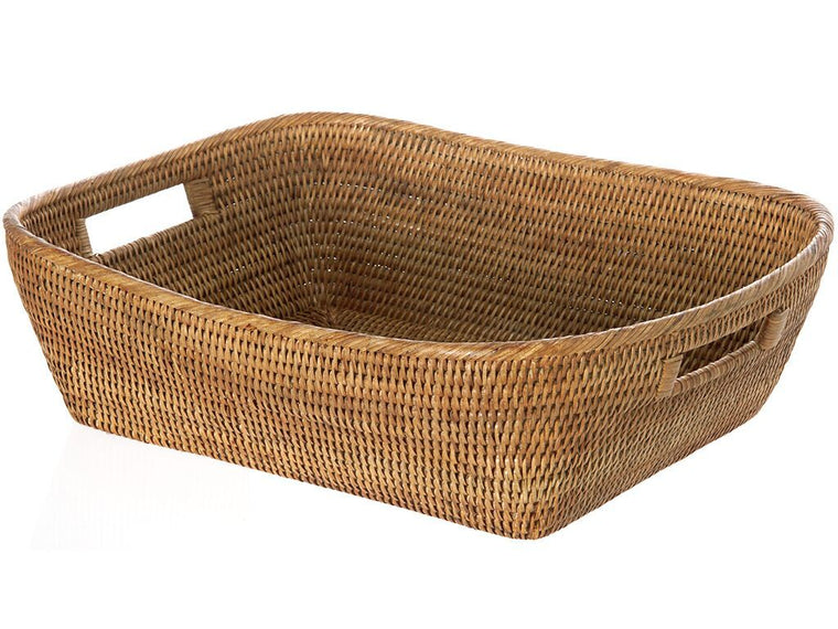 La Jolla Oblong Rattan Storage & Shelf Basket - product view 1