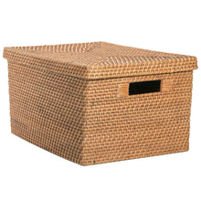 Loma Rectangular Rattan Storage Box and Decorative Storage Basket - product view 1