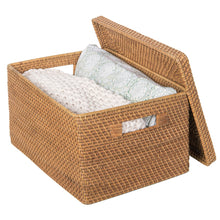 Loma Rectangular Rattan Storage Box and Decorative Storage Basket - product view 3