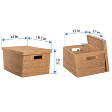 Loma Rectangular Rattan Storage Box and Decorative Storage Basket - product view 4